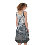 Punk Unicorn Print Women's Sleeveless Dress