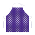 Purple Alien Face Pattern Print Adjustable Apron