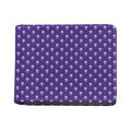 Purple Alien Face Pattern Print Bifold Wallet