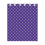 Purple Alien Face Pattern Print Curtain