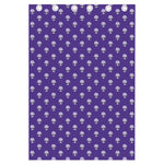 Purple Alien Face Pattern Print Curtain