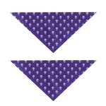 Purple Alien Face Pattern Print Dog Bandana