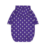 Purple Alien Face Pattern Print Dog Zip Up Hoodie