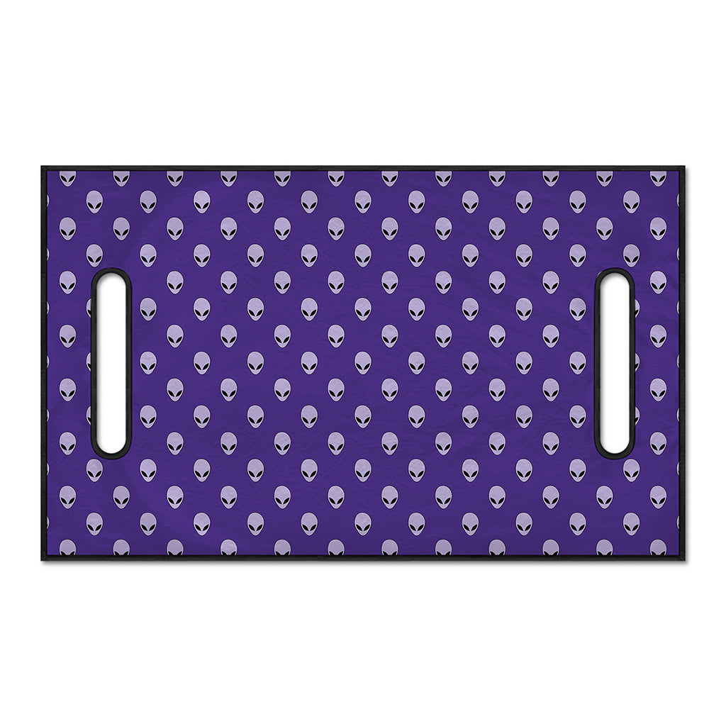 Purple Alien Face Pattern Print Golf Cart Seat Cover