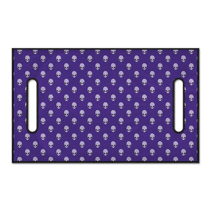 Purple Alien Face Pattern Print Golf Cart Seat Cover