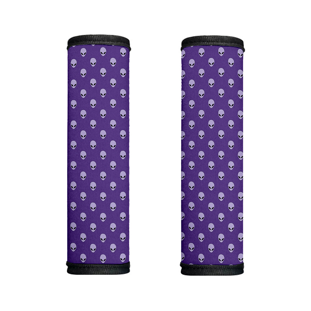 Purple Alien Face Pattern Print Handle Covers