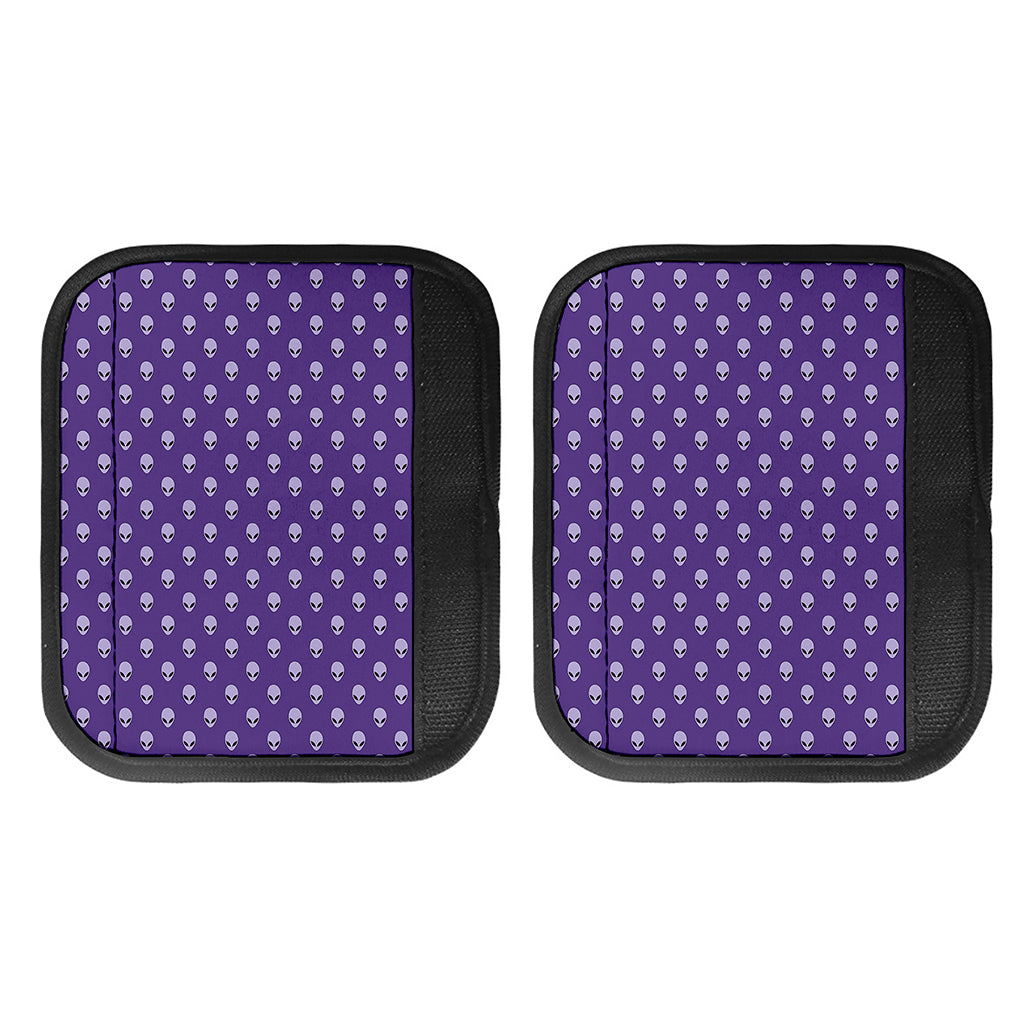 Purple Alien Face Pattern Print Handle Covers