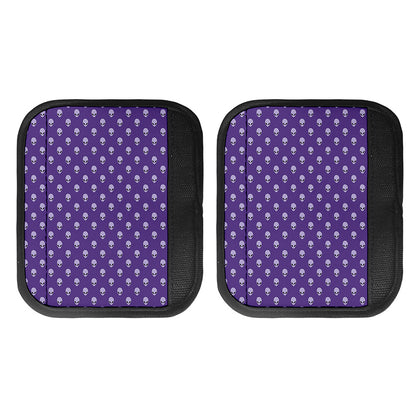 Purple Alien Face Pattern Print Handle Covers