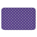 Purple Alien Face Pattern Print Indoor Door Mat
