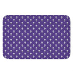 Purple Alien Face Pattern Print Indoor Door Mat