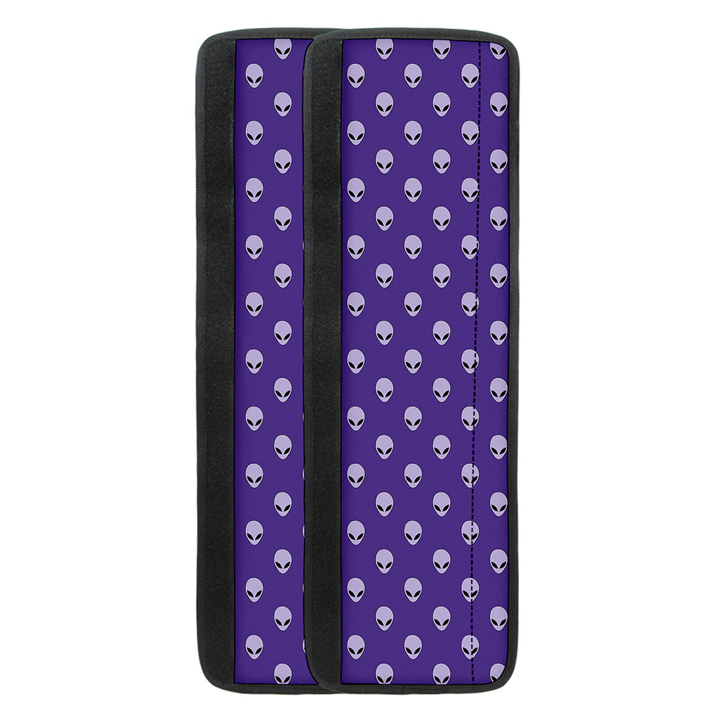 Purple Alien Face Pattern Print Refrigerator Handle Covers