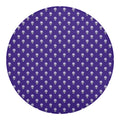 Purple Alien Face Pattern Print Round Blanket