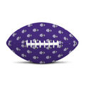 Purple Alien Face Pattern Print Rugby Ball