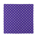 Purple Alien Face Pattern Print Silk Bandana