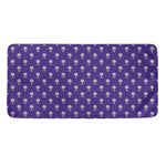 Purple Alien Face Pattern Print Towel