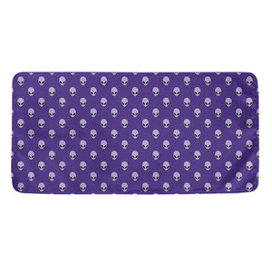 Purple Alien Face Pattern Print Towel