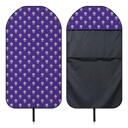 Purple Alien Face Pattern Print Waterproof Car Seat Cover