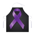 Purple All Cancer Awareness Ribbon Print Adjustable Apron