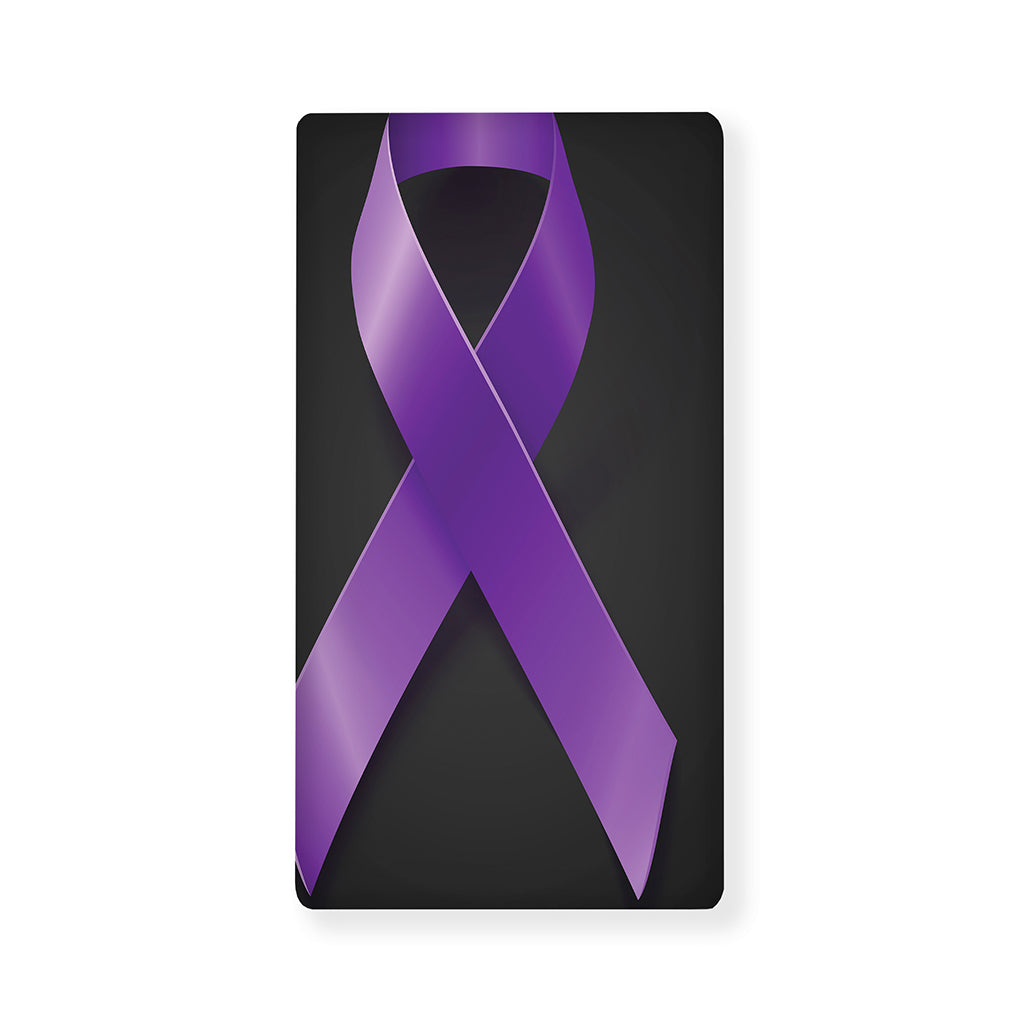 Purple All Cancer Awareness Ribbon Print Baby Crib Sheet