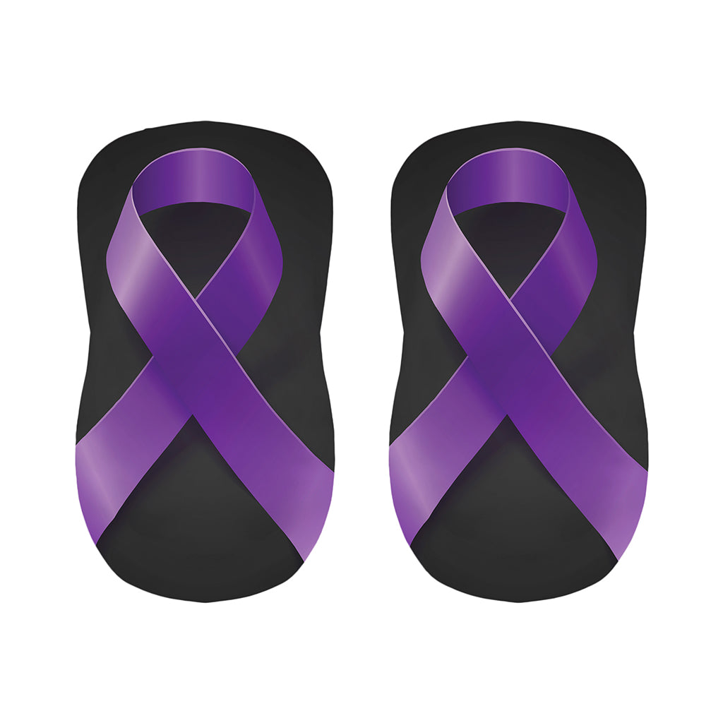 Purple All Cancer Awareness Ribbon Print Bar Stool Covers