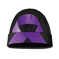 Purple All Cancer Awareness Ribbon Print Beanie