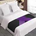 Purple All Cancer Awareness Ribbon Print Bed Runner