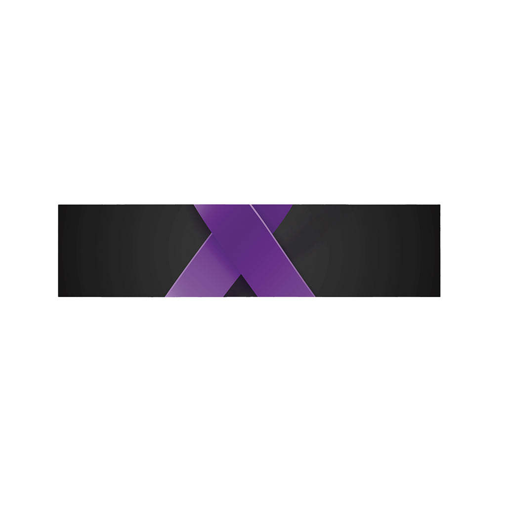 Purple All Cancer Awareness Ribbon Print Bed Runner