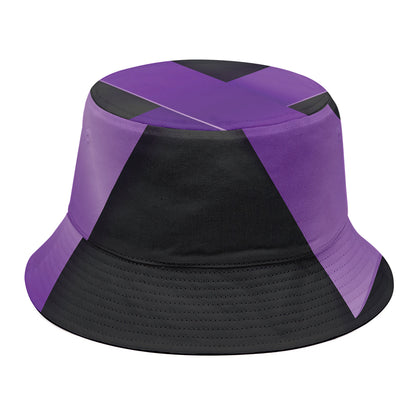 Purple All Cancer Awareness Ribbon Print Bucket Hat