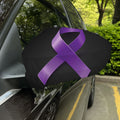 Purple All Cancer Awareness Ribbon Print Car Side Mirror Covers