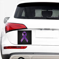 Purple All Cancer Awareness Ribbon Print Car Sticker