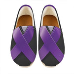 Purple All Cancer Awareness Ribbon Print Casual Shoes