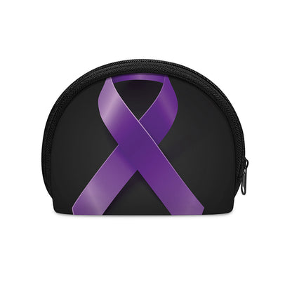 Purple All Cancer Awareness Ribbon Print Coin Purse