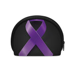 Purple All Cancer Awareness Ribbon Print Coin Purse