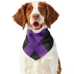 Purple All Cancer Awareness Ribbon Print Dog Bandana