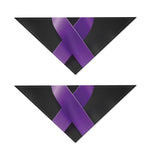 Purple All Cancer Awareness Ribbon Print Dog Bandana