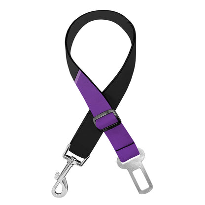 Purple All Cancer Awareness Ribbon Print Dog Seat Belt