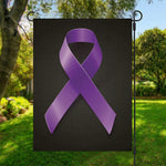 Purple All Cancer Awareness Ribbon Print Garden Flag