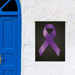 Purple All Cancer Awareness Ribbon Print Garden Flag