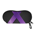 Purple All Cancer Awareness Ribbon Print Glasses Case