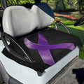 Purple All Cancer Awareness Ribbon Print Golf Cart Seat Cover