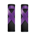 Purple All Cancer Awareness Ribbon Print Handle Covers
