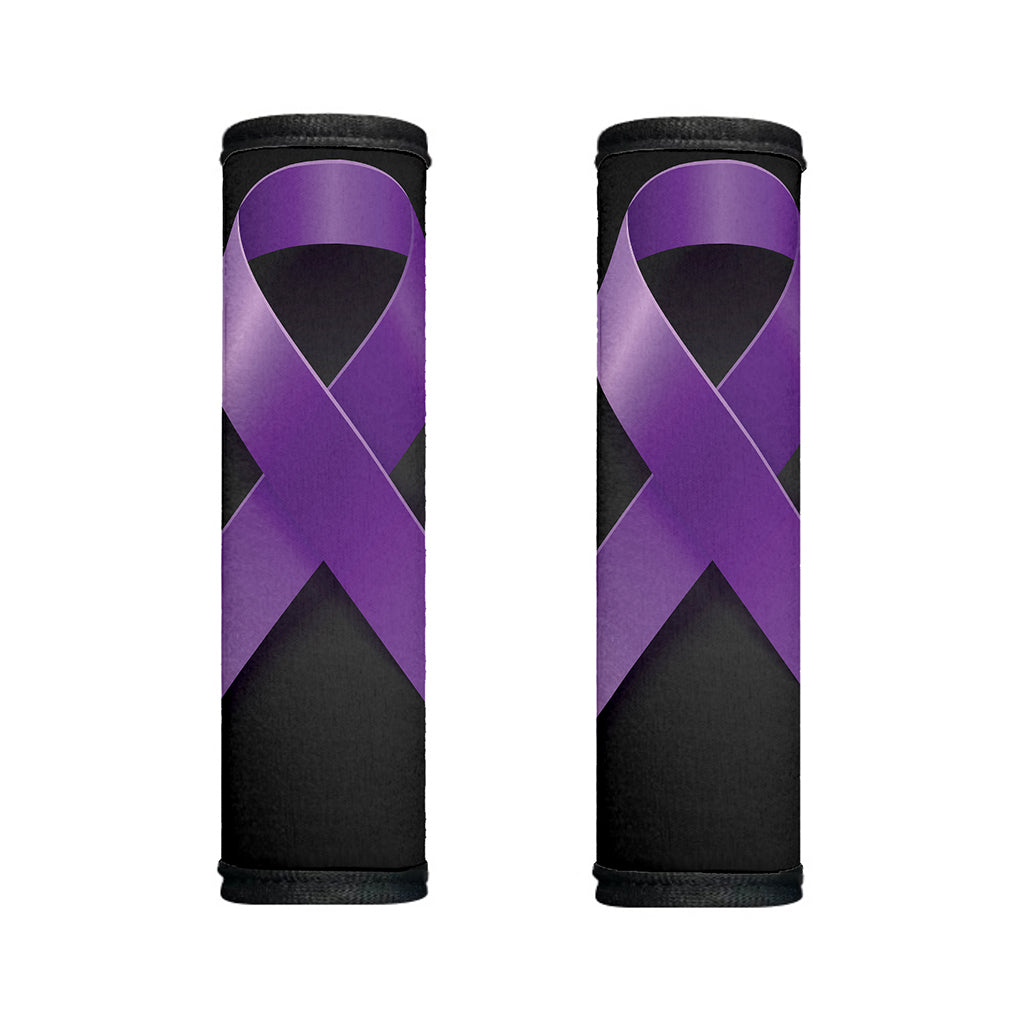 Purple All Cancer Awareness Ribbon Print Handle Covers