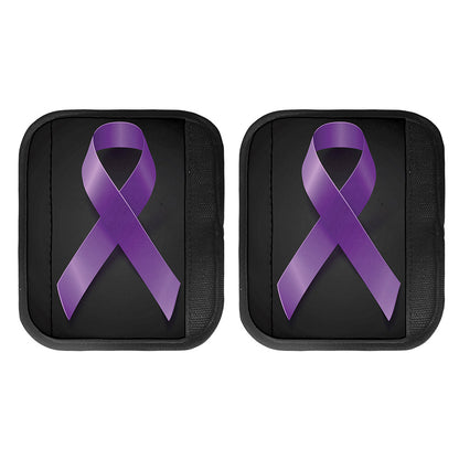 Purple All Cancer Awareness Ribbon Print Handle Covers
