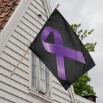 Purple All Cancer Awareness Ribbon Print House Flag