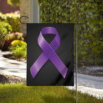 Purple All Cancer Awareness Ribbon Print House Flag