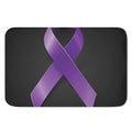 Purple All Cancer Awareness Ribbon Print Indoor Door Mat