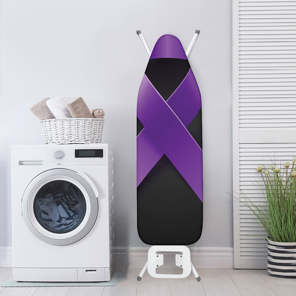 Purple All Cancer Awareness Ribbon Print Ironing Board Cover