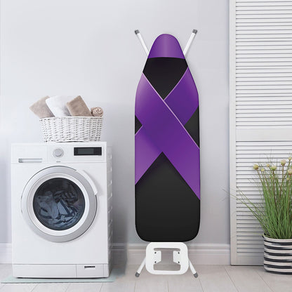 Purple All Cancer Awareness Ribbon Print Ironing Board Cover