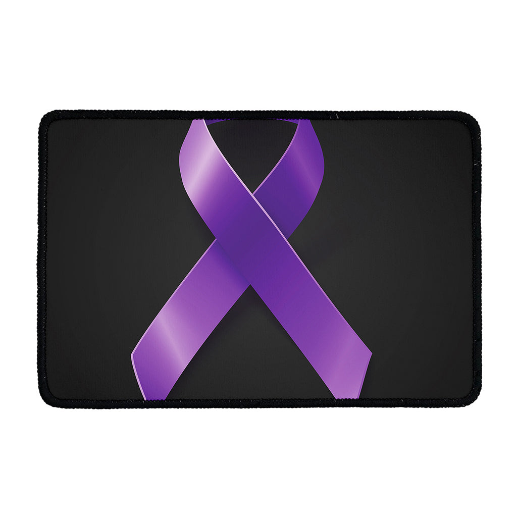 Purple All Cancer Awareness Ribbon Print Kitchen Mat