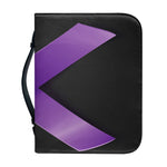 Purple All Cancer Awareness Ribbon Print Leather Bible Cover